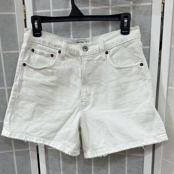 Abercrombie & Fitch Pants - Abercrombie & Fitch White Denim Cutoff Shorts